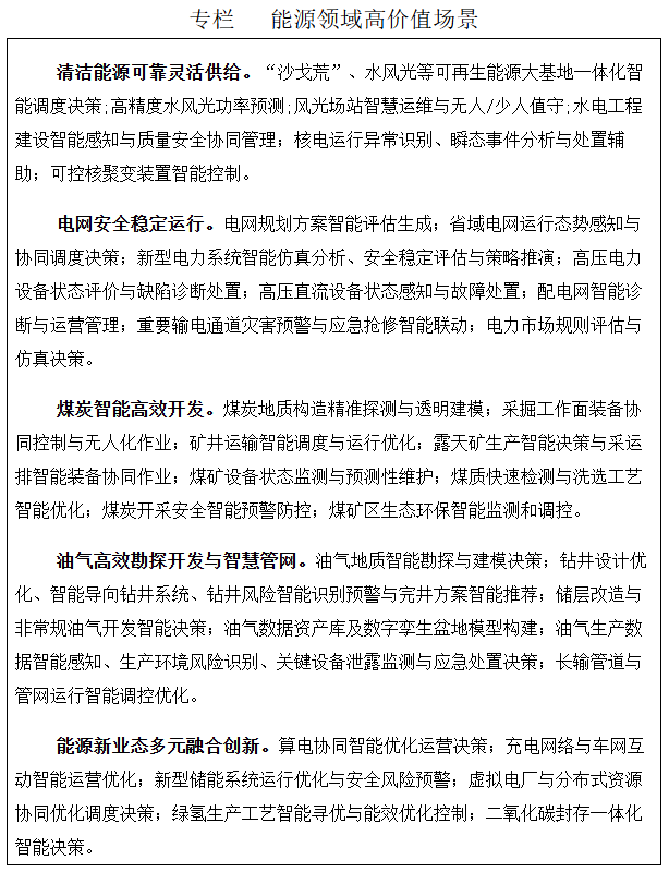 能源领域高价值应用场景