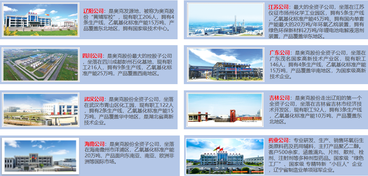 奥克股份全国布局