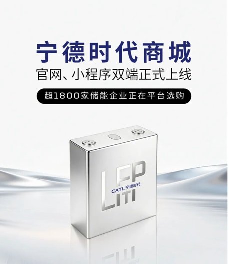 20分钟即可下单原厂电芯！1800家企业注册宁德时代商城
