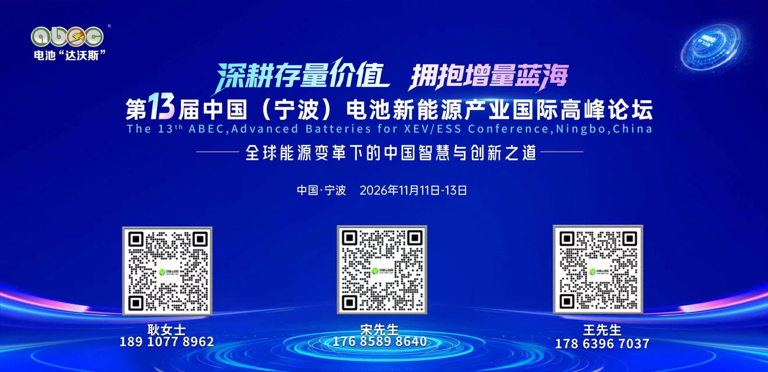 第13届中国（宁波）电池新能源产业国际高峰论坛